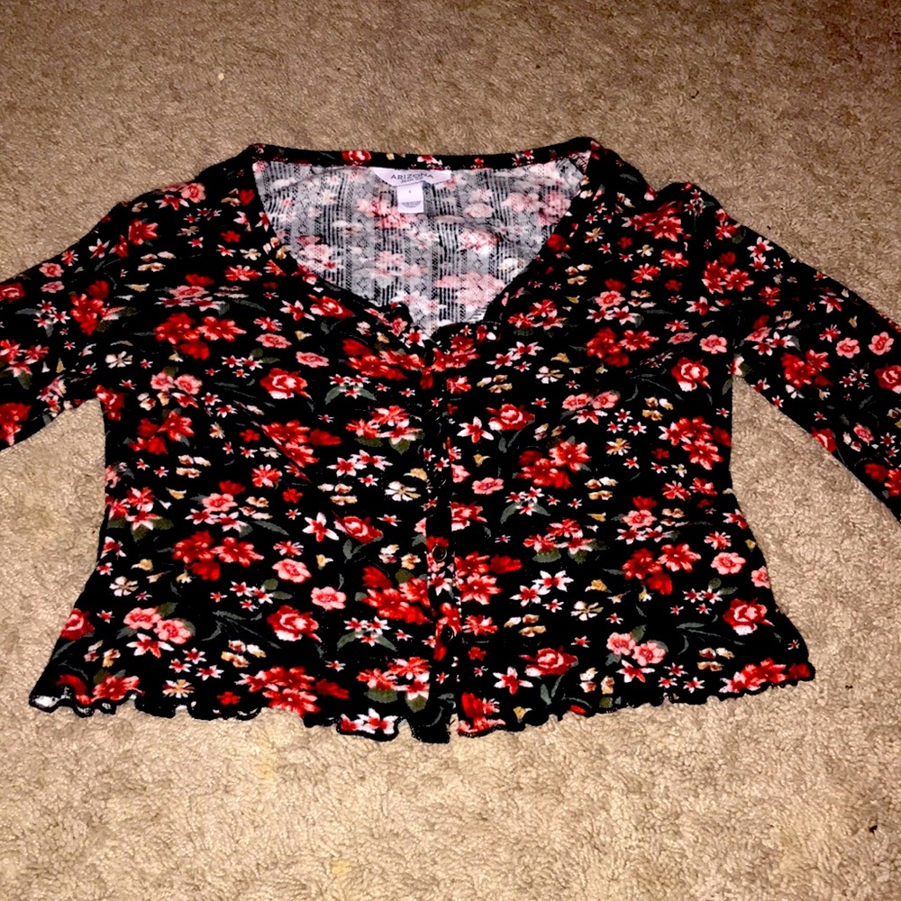 cropped floral blouse✨🤗